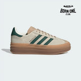 Adidas Gazelle Bold Magic Beige Collegiate Green Adidas Gazelle Bold Magic Beige Collegiate Green