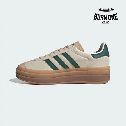 Adidas Gazelle Bold Magic Beige Collegiate Green Adidas Gazelle Bold Magic Beige Collegiate Green
