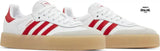 Adidas Sambae White Better Scarlet Gum Adidas Samba Vegan