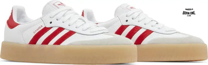 Adidas Sambae White Better Scarlet Gum Adidas Samba Vegan