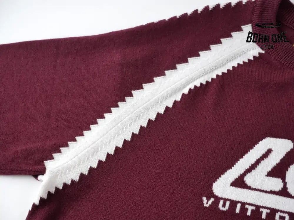 Camiseta Louis Vuitton Short-Sleeved Cotton Intarsia Crewneck