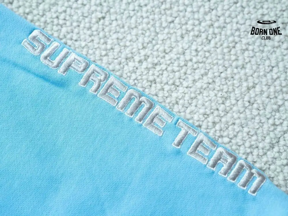 Moletom Supreme Football Zip Up Hooded Light Blue