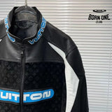 Jaqueta Couro Louis Vuitton Leather Mix Biker