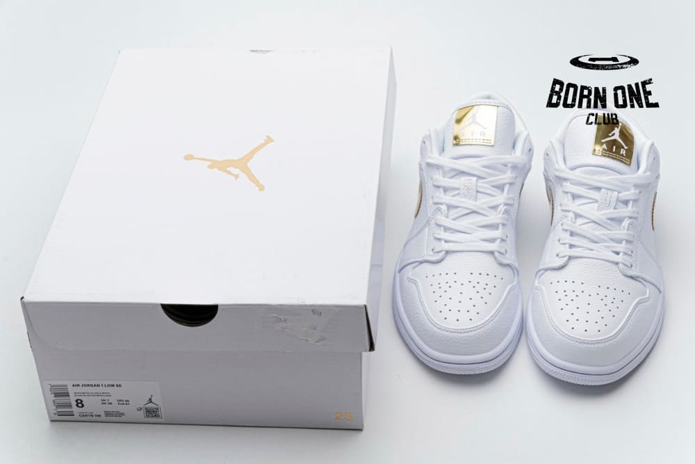 Air Jordan 1 Low White Metallic Gold (W) CZ4776-100