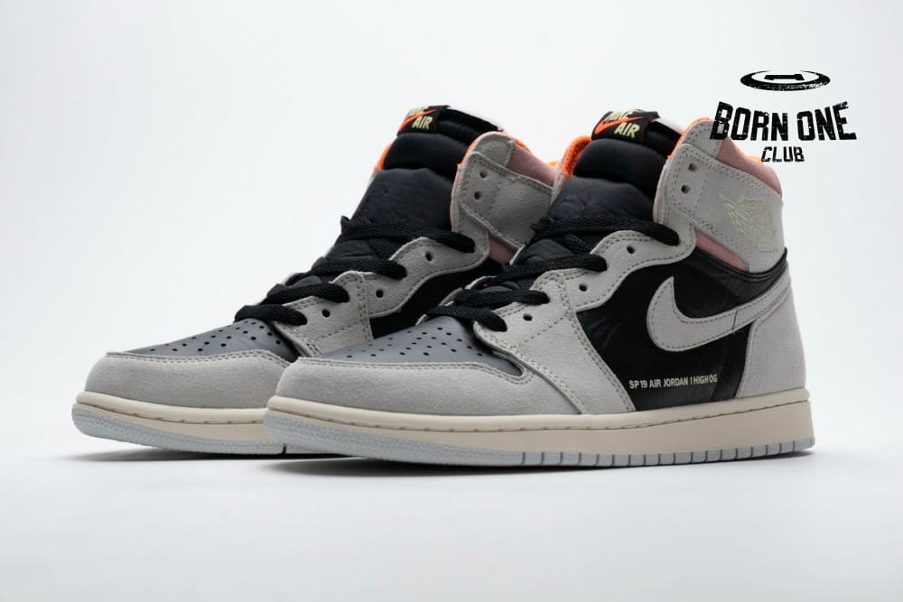 Air Jordan 1 Retro High Neutral Grey Hyper Crimson 555088-018