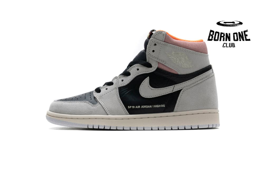 Air Jordan 1 Retro High Neutral Grey Hyper Crimson 555088-018