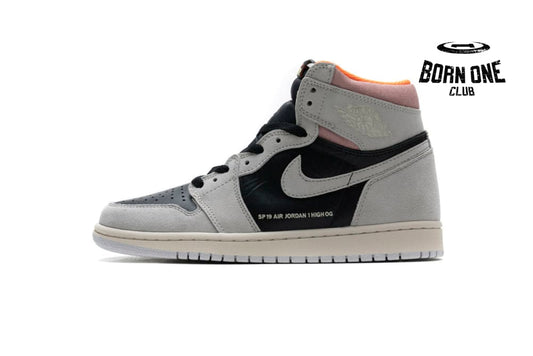 Air Jordan 1 Retro High Neutral Grey Hyper Crimson 555088-018