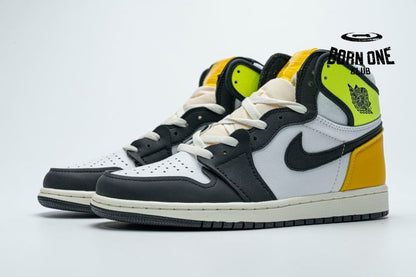Air Jordan 1 Retro High White Black Volt University Gold 555088-118