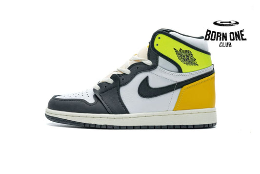 Air Jordan 1 Retro High White Black Volt University Gold 555088-118