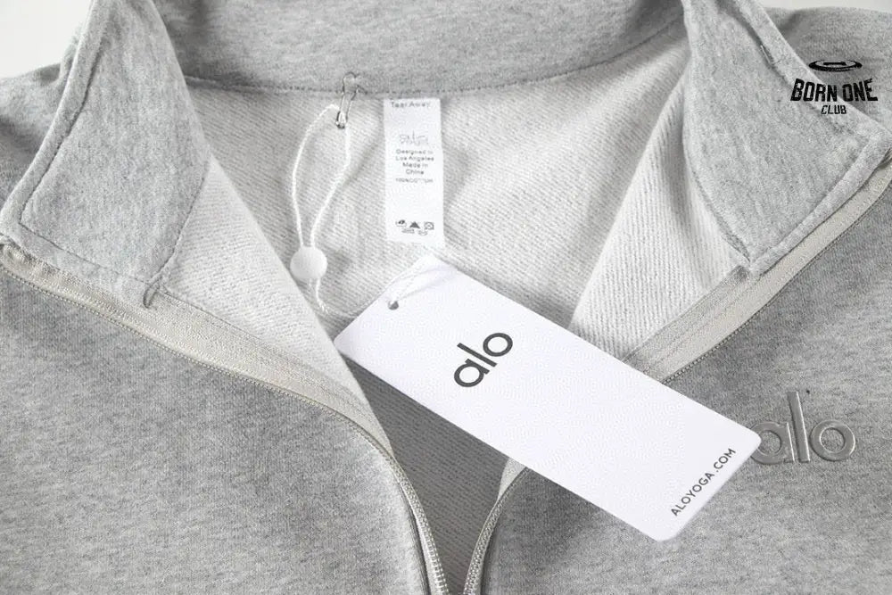 Alo Yoga Accolade 1/4 Zip Pullover K503 Gray
