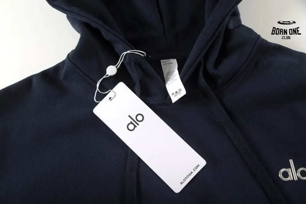 Alo Yoga Accolade Cotton-blend French Terry Moletom K502 Dark Blue