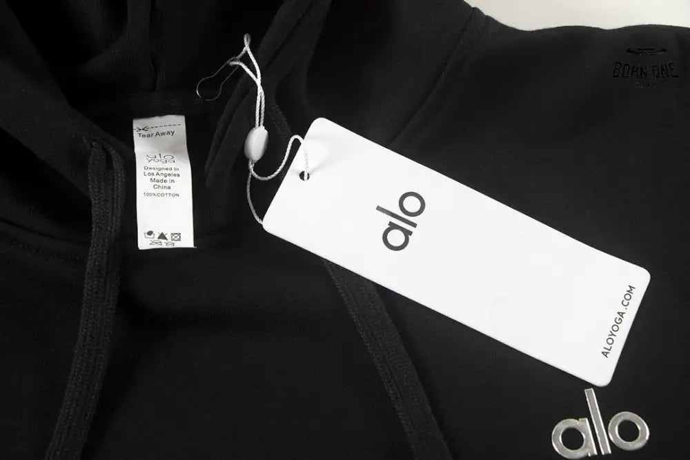 Alo Yoga Accolade Cotton-blend French Terry Moletom K502 Black