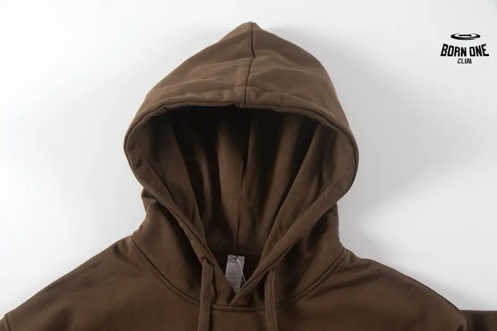 Alo Yoga Accolade cotton-blend French Terry Moletom K502 Brown