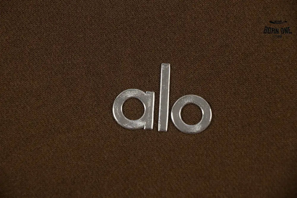 Alo Yoga Accolade cotton-blend French Terry Moletom K502 Brown