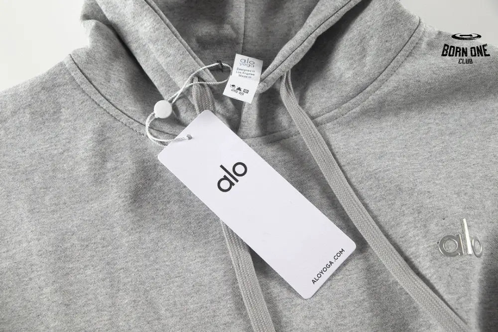 Alo Yoga Accolade Cotton-blend French Terry Moletom K502 Gray