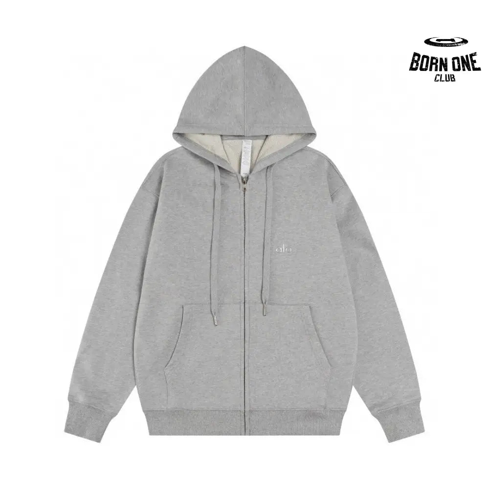 Alo Yoga Moletom Zíper K521 Gray