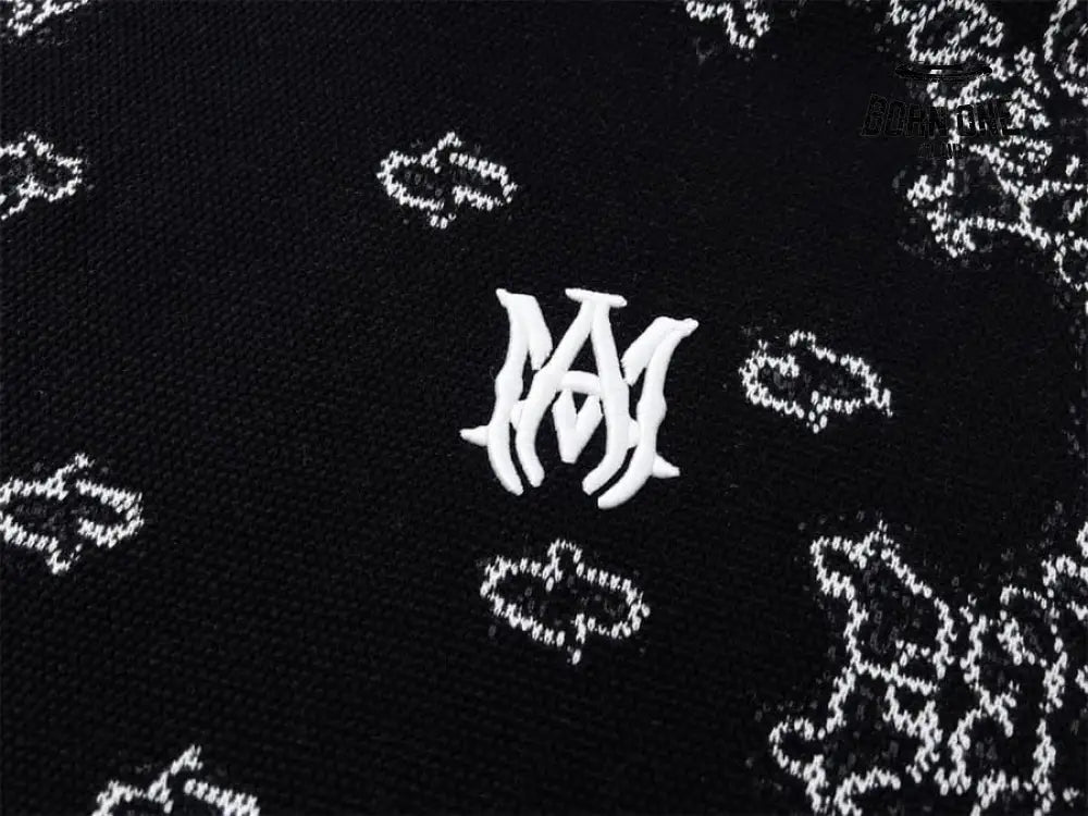 Amiri Bandana B-Ball Hoodie ’BlackGrey’ Moletom