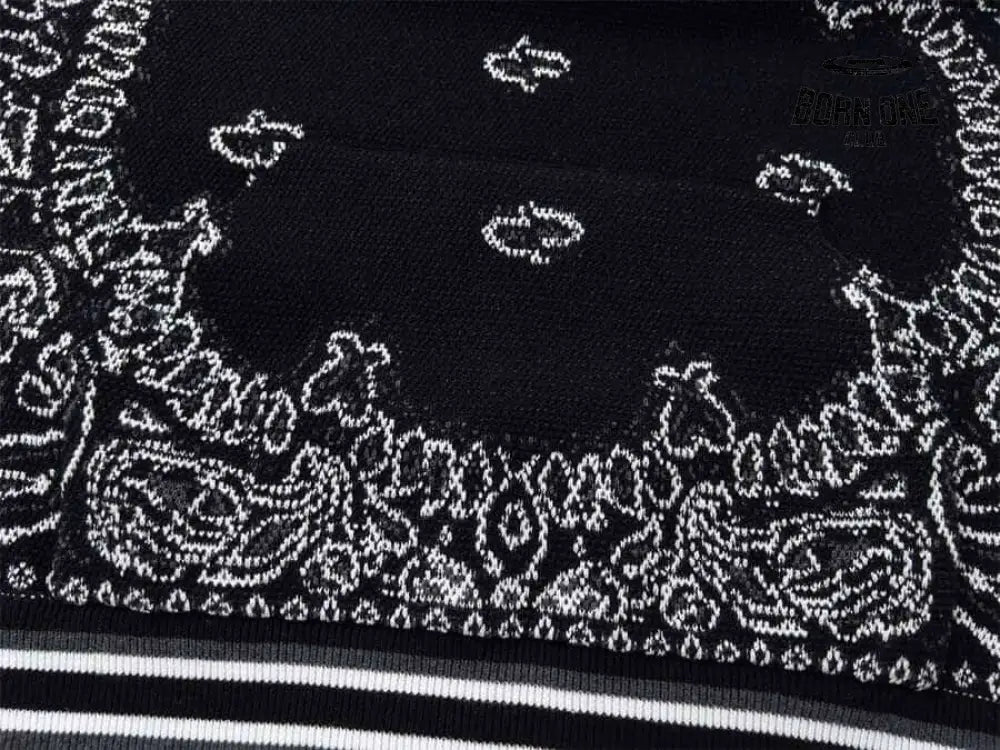Amiri Bandana B-Ball Hoodie ’BlackGrey’ Moletom