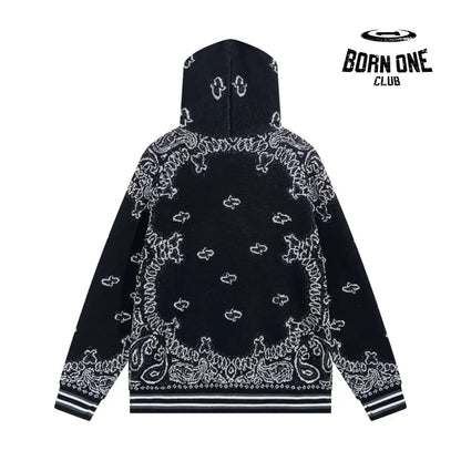 Amiri Bandana B-Ball Hoodie ’BlackGrey’ Moletom