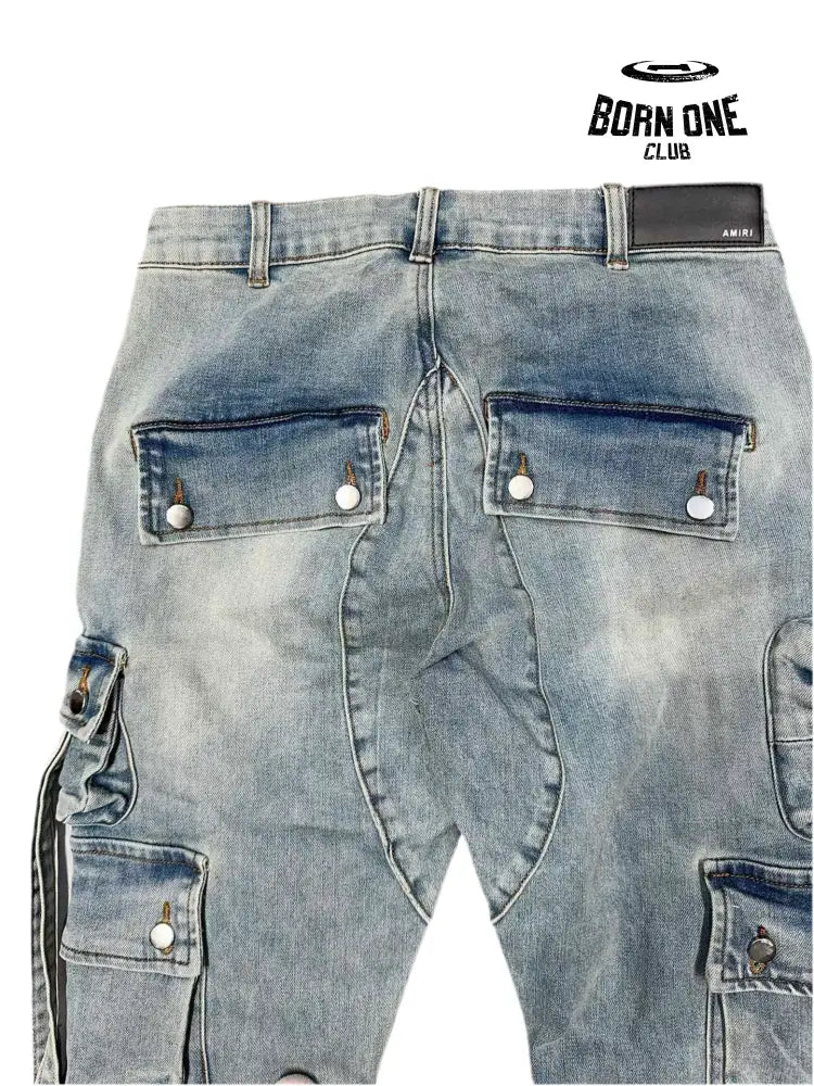 Amiri Cargo Calça Jeans Flare
