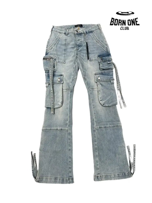 Amiri Cargo Calça Jeans Flare