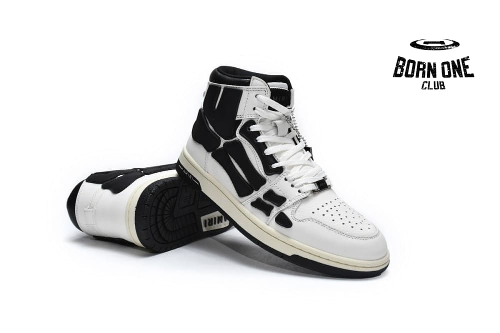 Amiri Skel Top Hi White Black MFS002-111