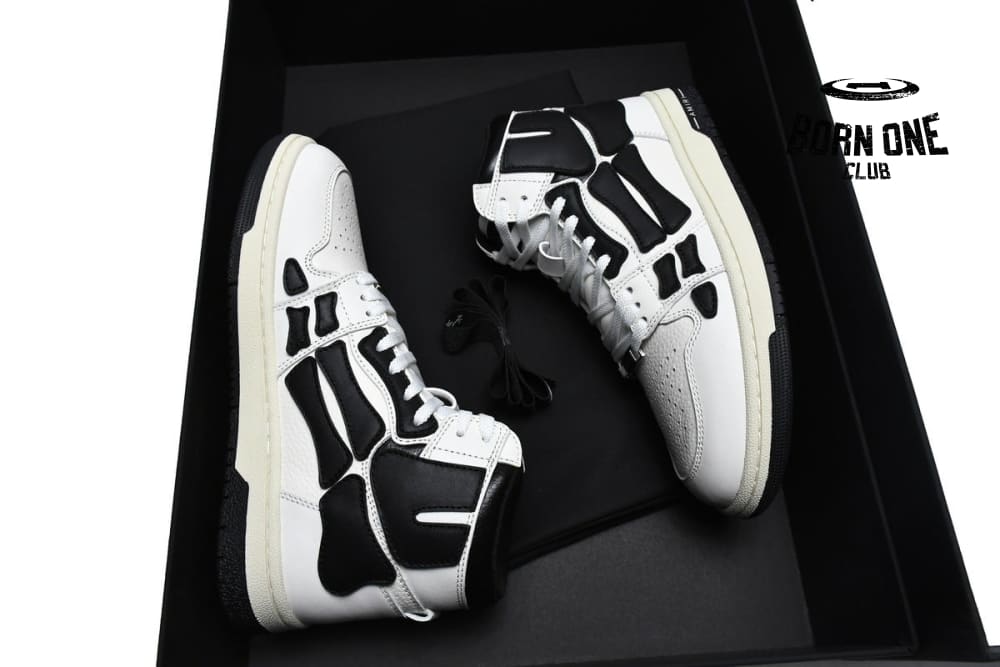 Amiri Skel Top Hi White Black MFS002-111