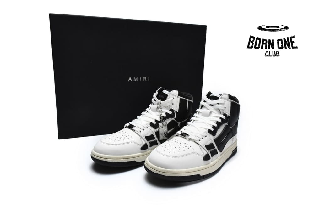 Amiri Skel Top Hi White Black MFS002-111