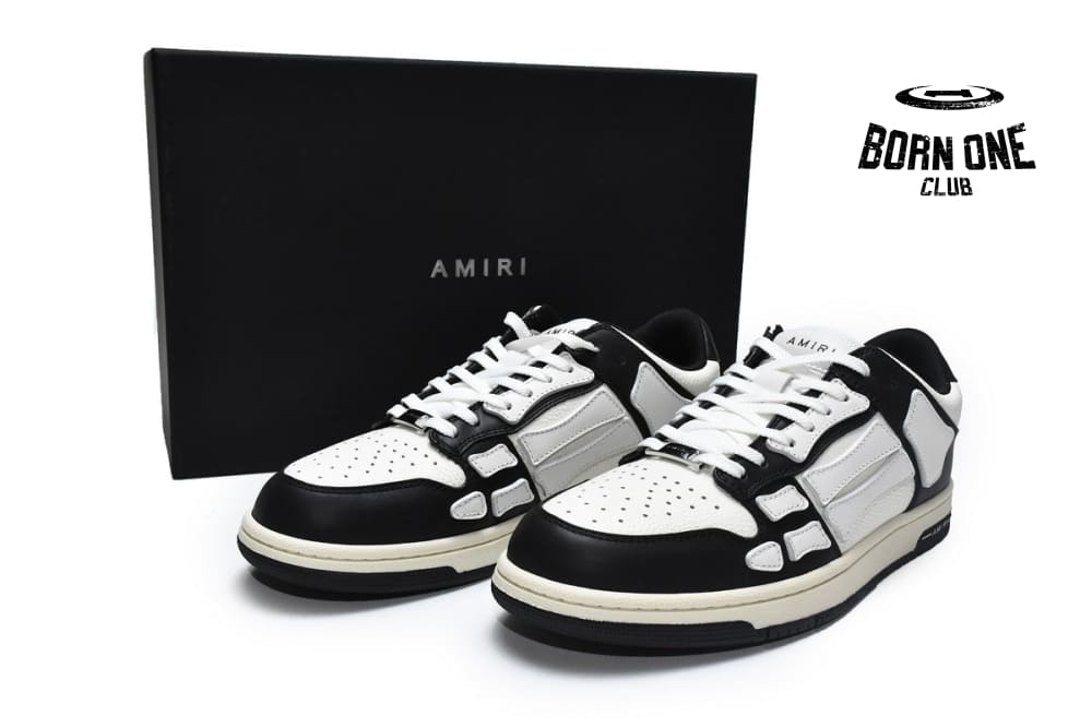 Amiri Skel Top Low Black White MFS003-004