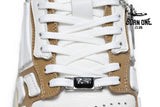 Amiri Skel Top Low White Brown MFS003-281