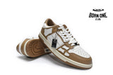Amiri Skel Top Low White Brown MFS003-281