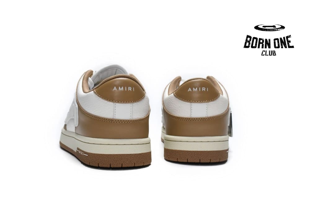 Amiri Skel Top Low White Brown MFS003-281