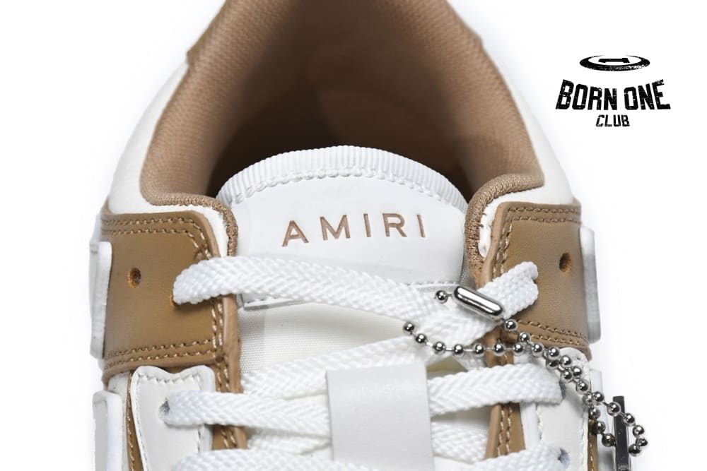Amiri Skel Top Low White Brown MFS003-281