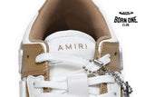 Amiri Skel Top Low White Brown MFS003-281