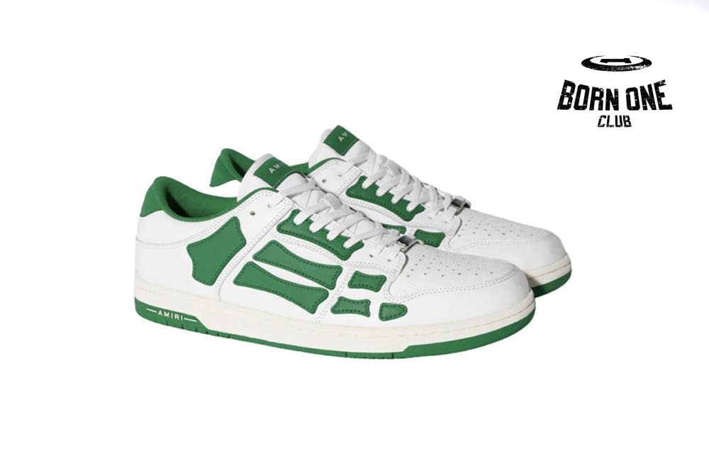 Amiri Skel Top Low White Green MFS003-114