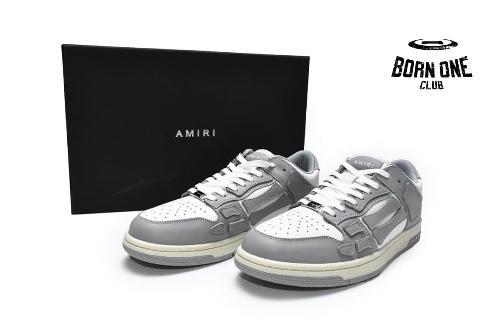 Amiri Skel Top Low White Grey MFS003-043