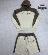 Conjunto Synaworld Pipe Hoodie & Shorts Bege