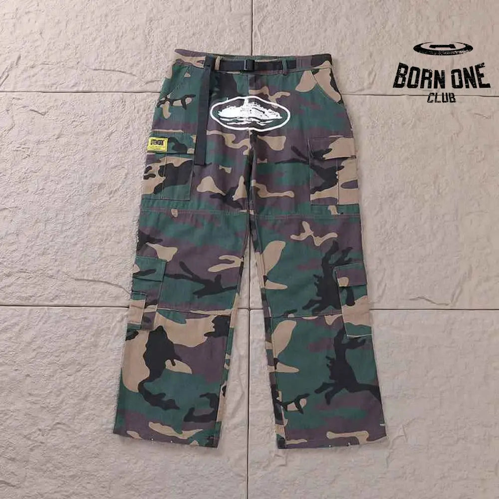 Calça Corteiz Cargo Camuflada