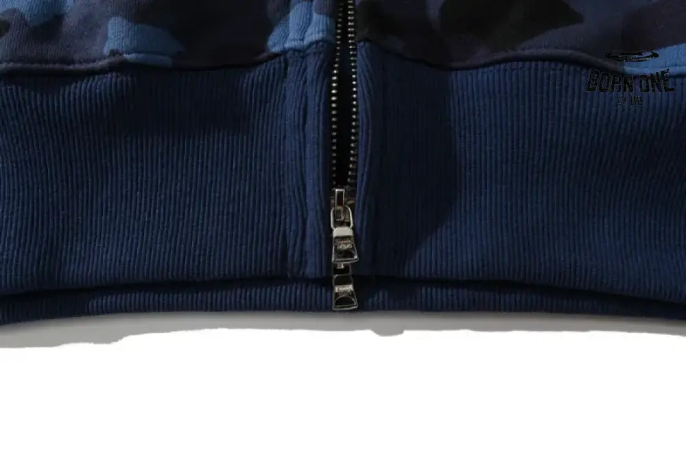 Bape Shark Tiger Head Moletom Zíper