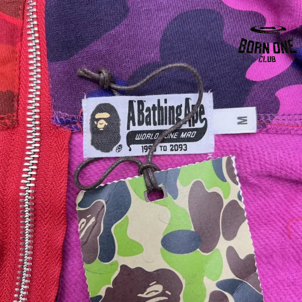 Bape Shark Dual-Tone Camo Shark Moletom Zíper