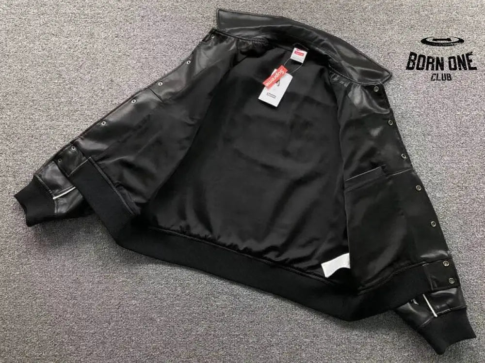 Jaqueta Supreme x Nike Varsity Preta
