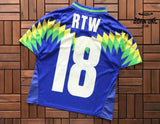Camiseta Corteiz Futebol Brasil Azul