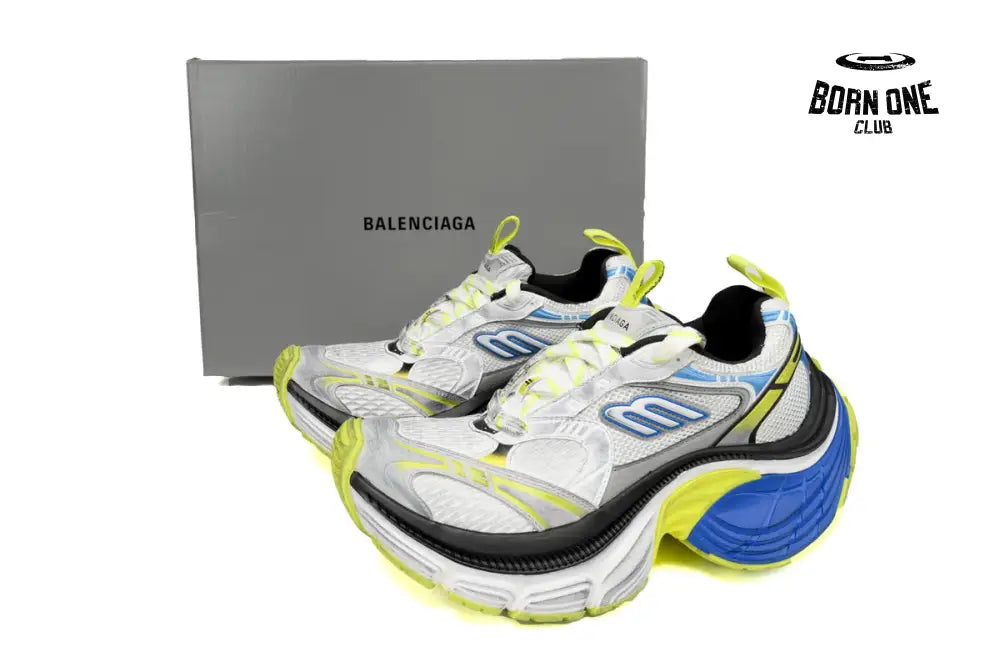 Balenciaga 10XL White Gray Black White Blue Fluorescent Green