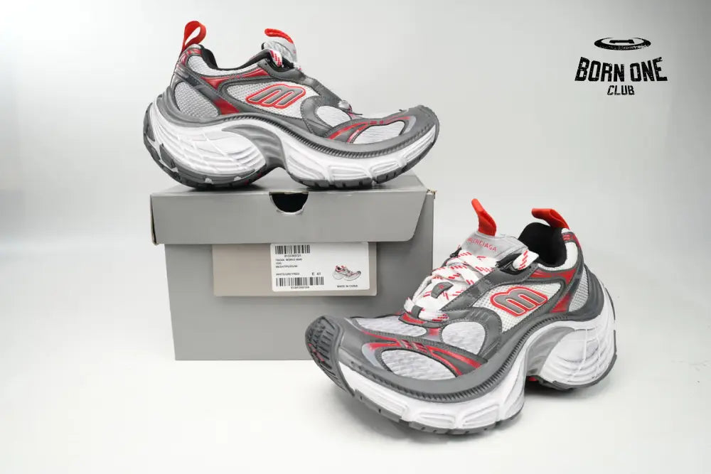 Balenciaga 10XL White Gray Red