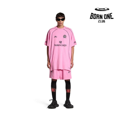 BALENCIAGA BARCELONA SOCCER TSHIRT IN PINK Balenciaga Track Black
