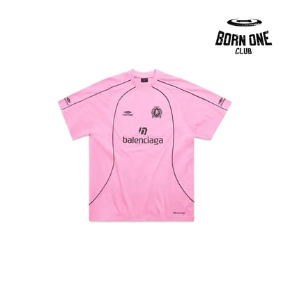 BALENCIAGA BARCELONA SOCCER TSHIRT IN PINK Balenciaga Track Black