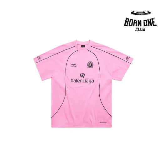 BALENCIAGA BARCELONA SOCCER TSHIRT IN PINK Balenciaga Track Black