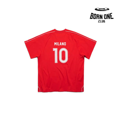 BALENCIAGA BARCELONA SOCCER TSHIRT IN RED Camiseta Balenciaga Track Black