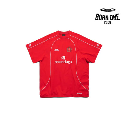 BALENCIAGA BARCELONA SOCCER TSHIRT IN RED Camiseta Balenciaga Track Black