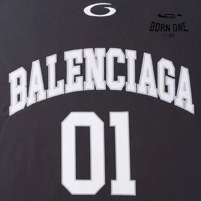 Balenciaga Basketball Long Sleeve Large Fit T-Shirt in Black Camiseta